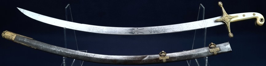 British c1860 Warwickshire Yeomanry Cavalry Officers Full Dress Mameluke Sword by Hamburger Rogers and Co 8